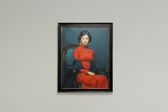 Klassiek olieverfportret – Tijdloze omlijsting in zwart en goud